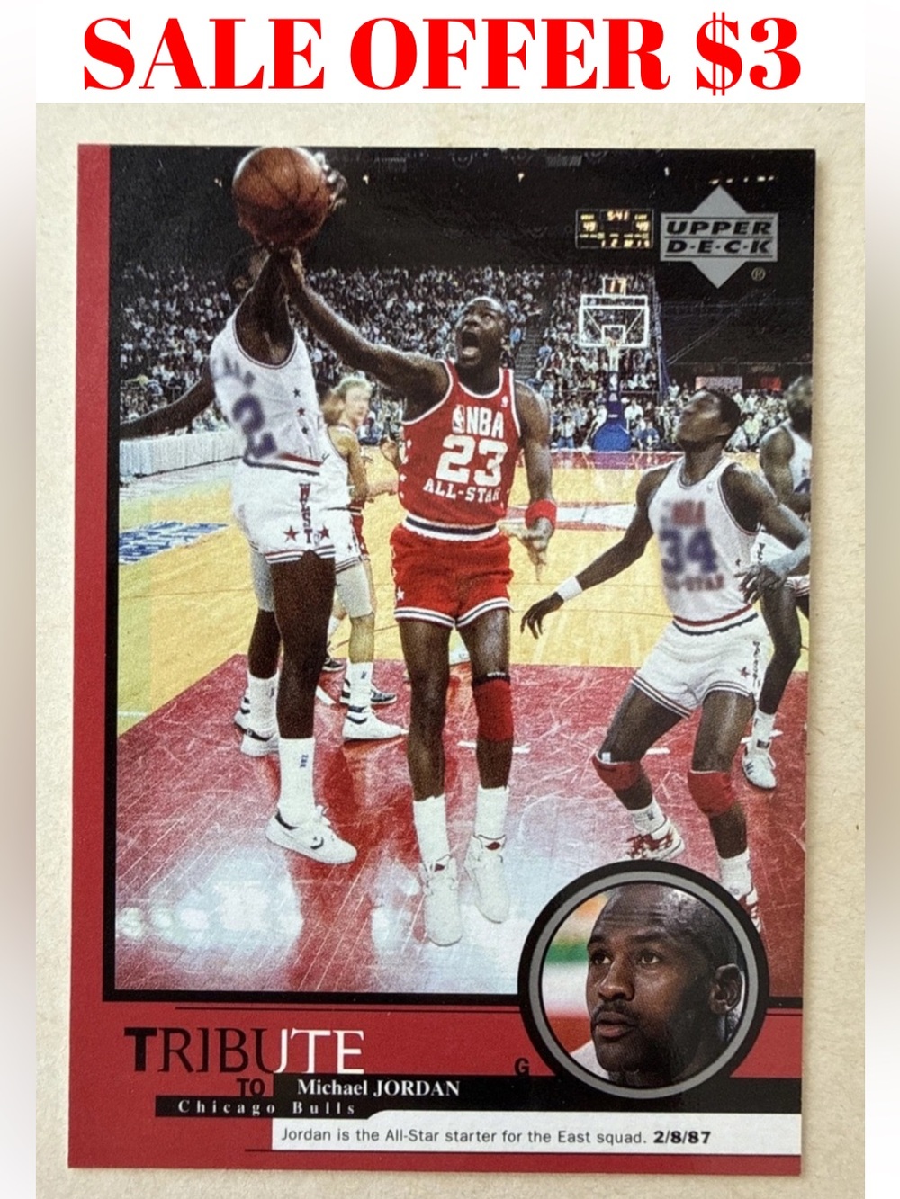 Michael Jordan 1999 Upper Deck Chicago Bulls NBA Basketball Card #23